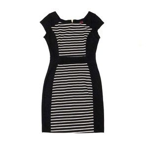 SAKS FIFTH AVENUE Black and White Dress